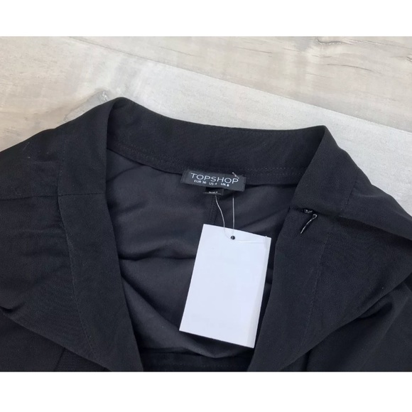 Topshop Tulle Asymmetric Black Midi Skirt Lace - Picture 6 of 8